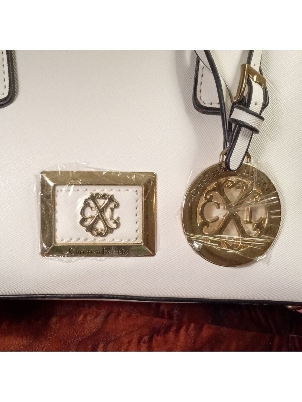 CXL Christian LaCroix Hannah Dome Satchel White Mini NWT - Picture 5 of 6